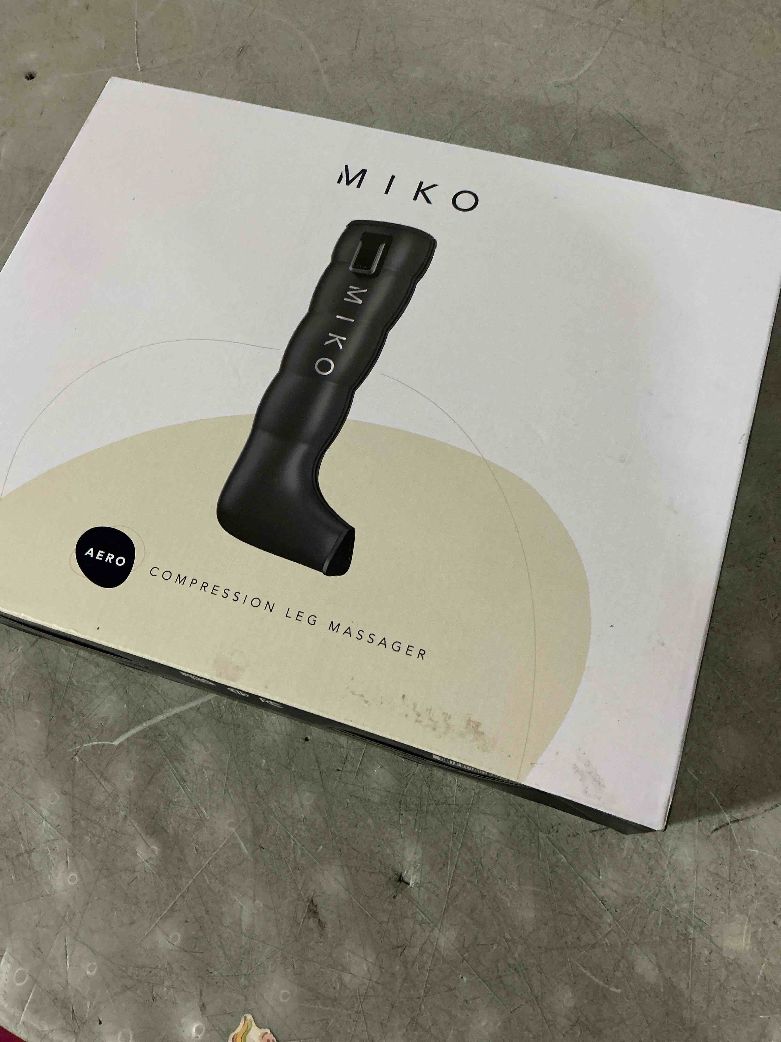 Condition photo showing New/Like New for miko compression massager with advanced airbag technology – adjustable intensity soothing heat and targeted relief for feet and legs – perfect for home and travel relaxation