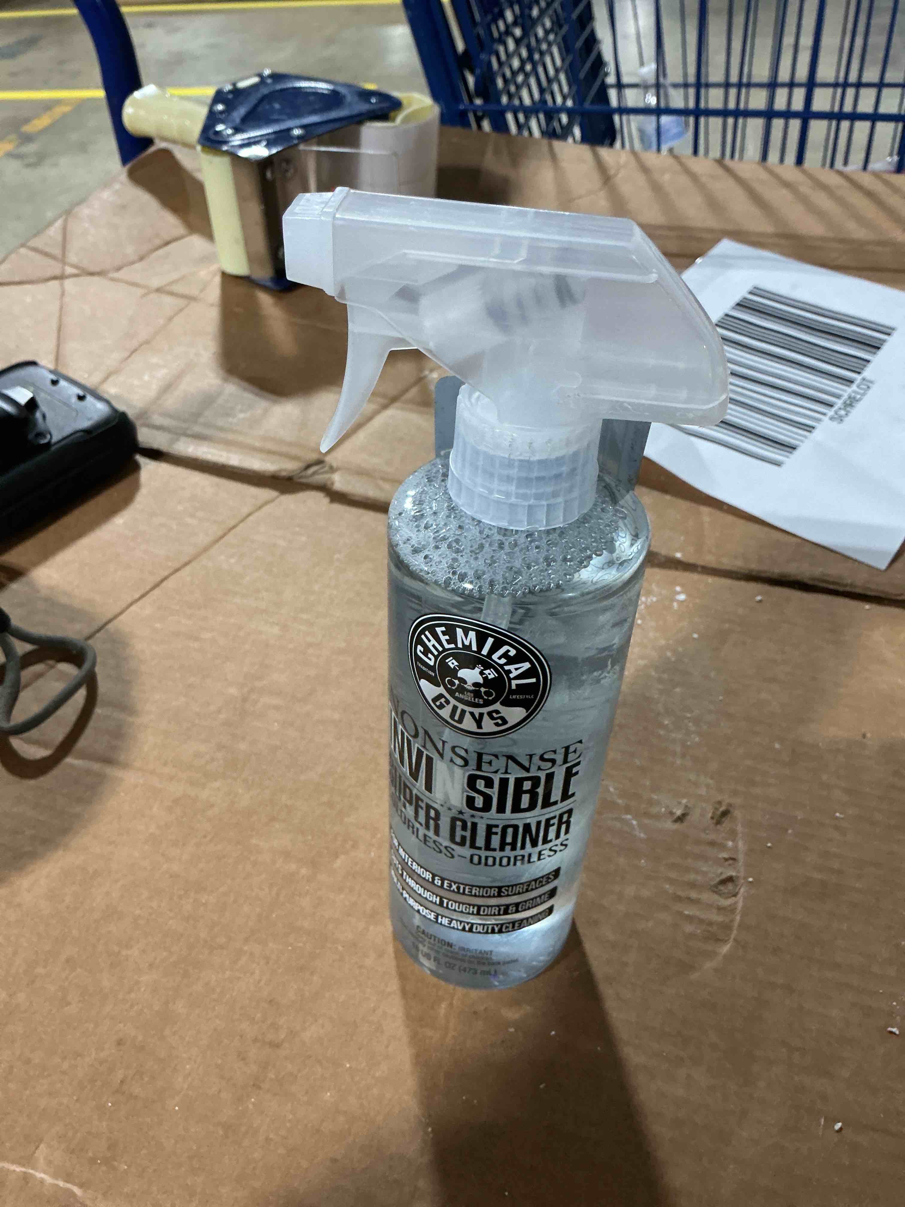 Condition photo showing Good Condition for chemical guys nonsense, odorless cleaner for car interior and exterior all purpose cleaning spray for vinyl, rubber, plastic, carpet, upholstery, and engine bays foaming deep cleaning formula 16 oz nonsense 16 oz