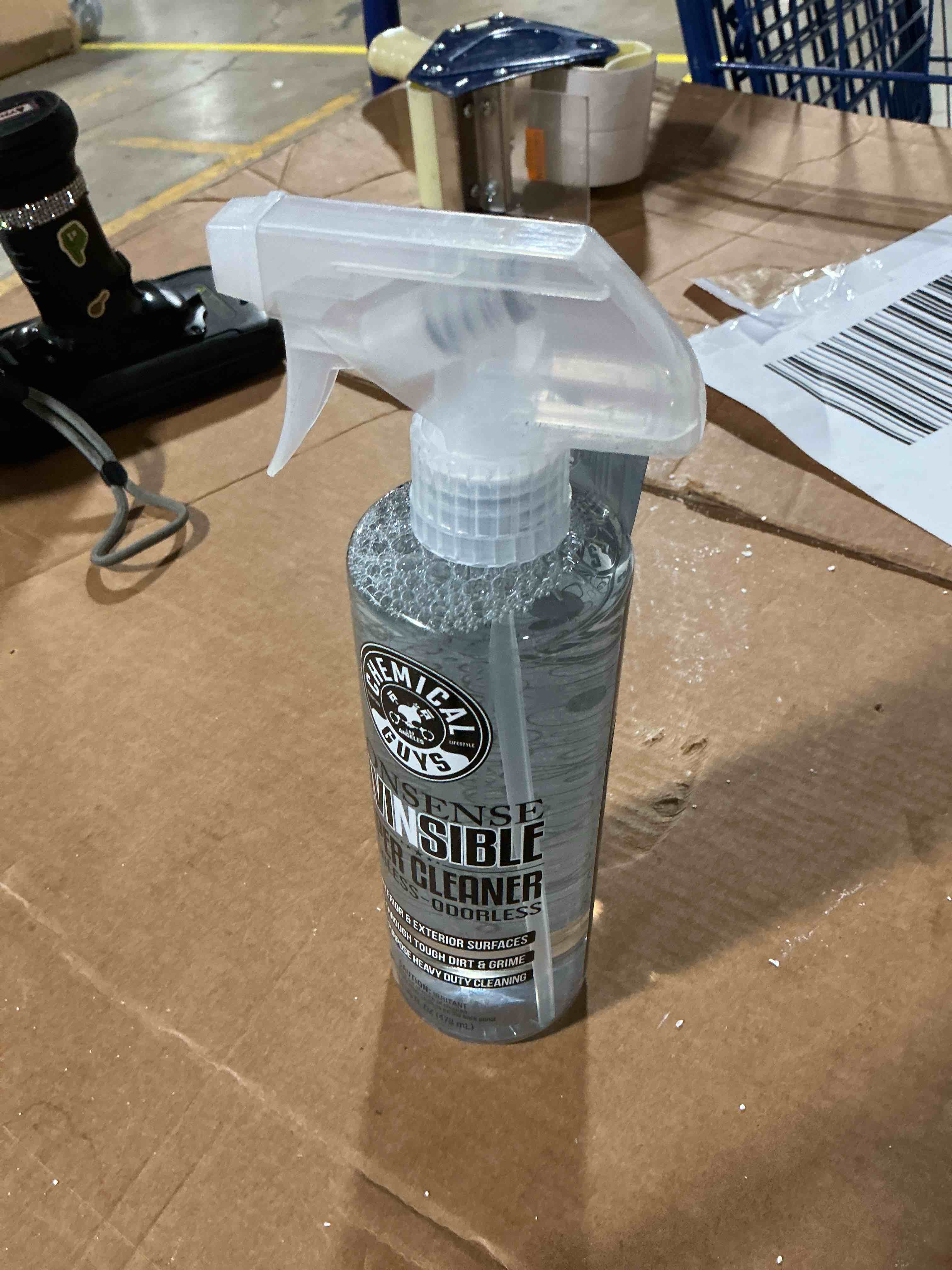Condition photo showing Good Condition for chemical guys nonsense, odorless cleaner for car interior and exterior all purpose cleaning spray for vinyl, rubber, plastic, carpet, upholstery, and engine bays foaming deep cleaning formula 16 oz nonsense 16 oz
