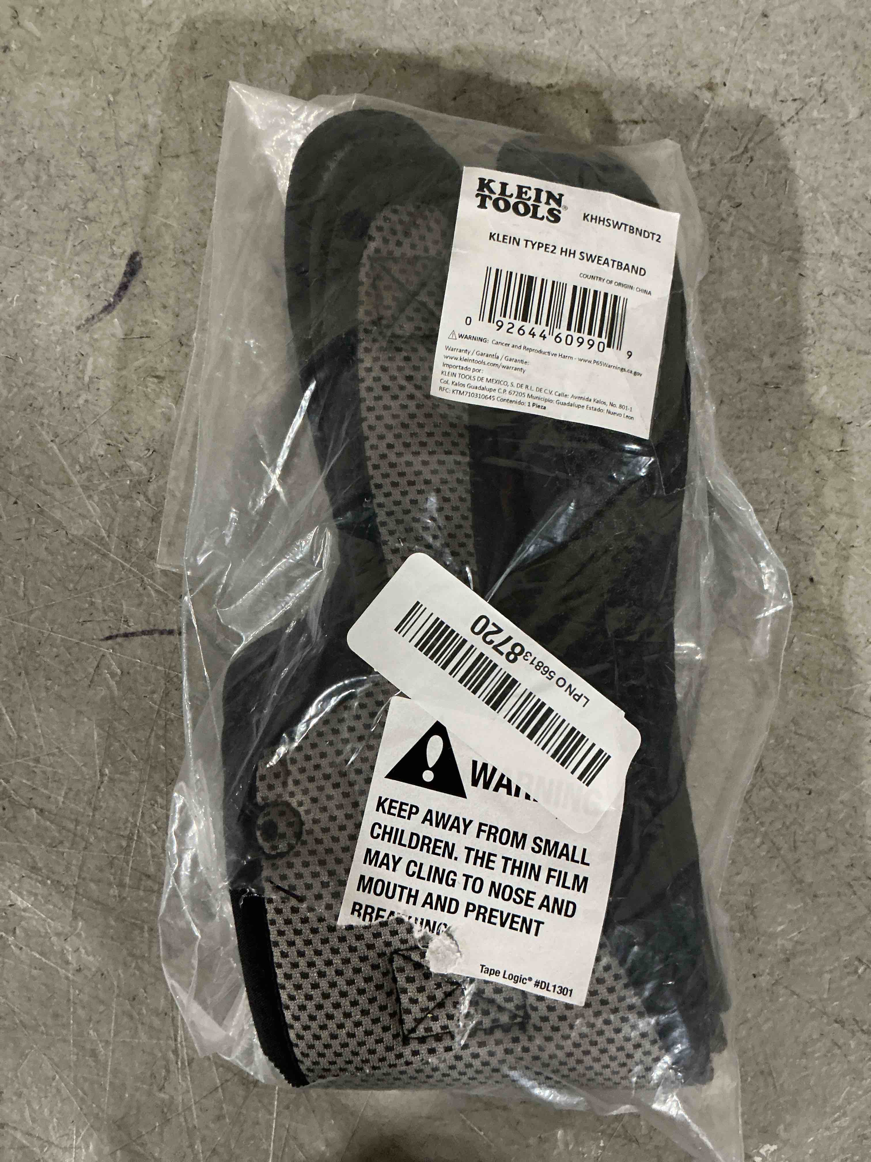 Condition photo showing New/Like New for klein tools khhswtbndt2 hard hat sweatband, 3-pack, type 2 compatible, hard hat accessories, washable sweatband with moisture wicking and odor control technology