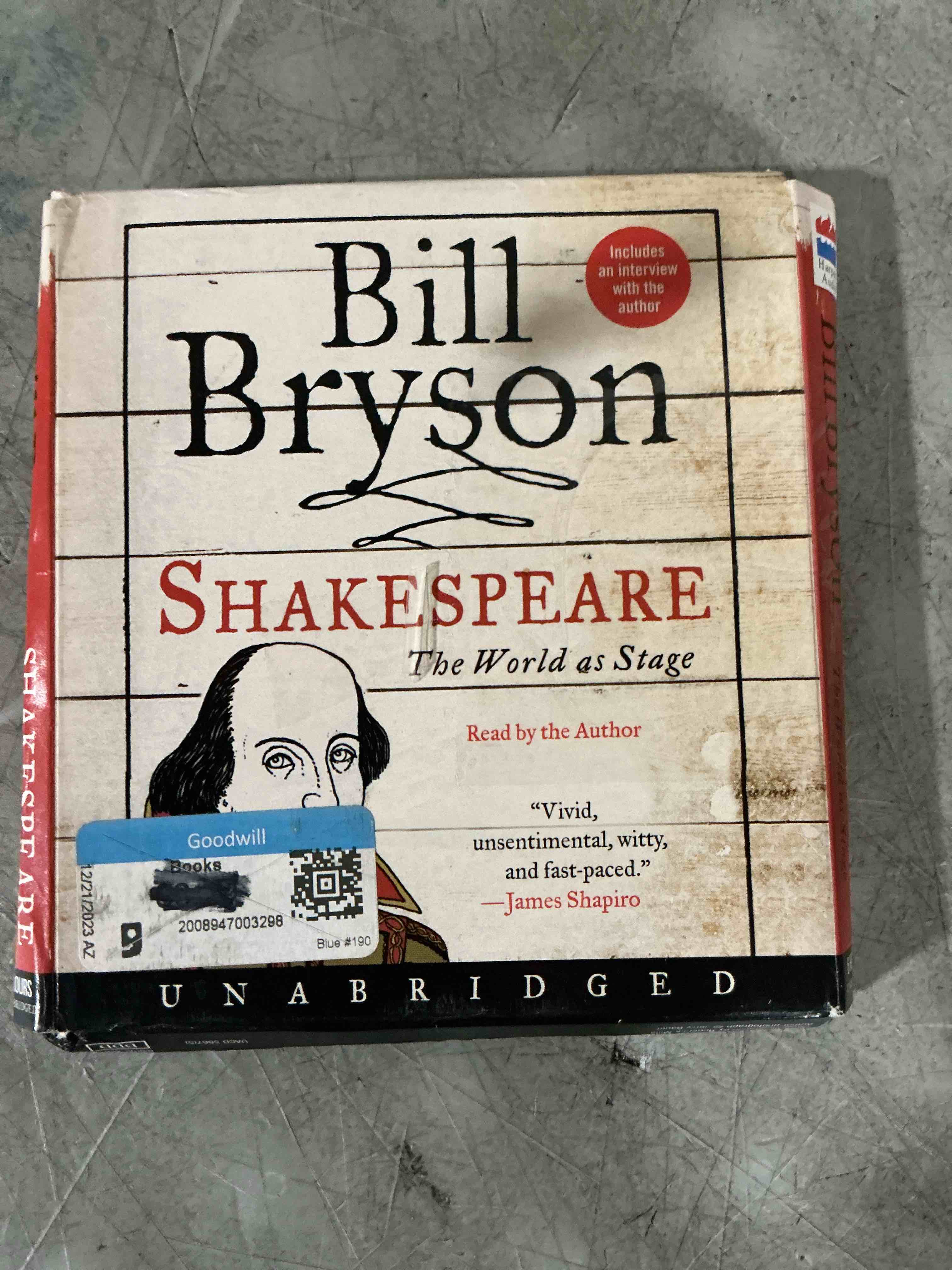 Condition photo showing Good Condition for shakespeare: the world as stage by bill bryson · audiobook
