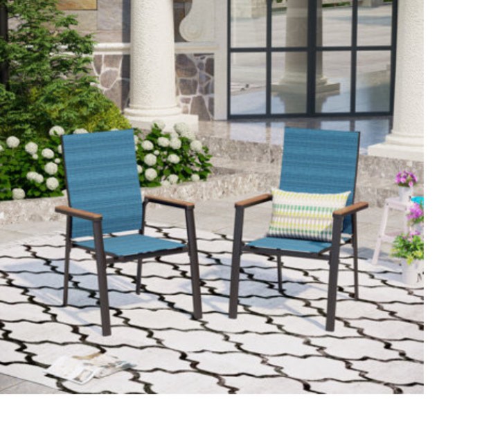 Alyah Stacking Aluminum Patio Dining Armchair