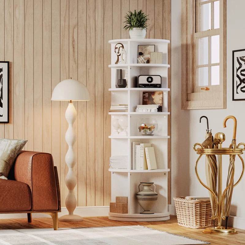 Rotating Shoe Rack Tower 360°, Revolving Spinning Shoe Storage Display Lazy Susan Round Carousel