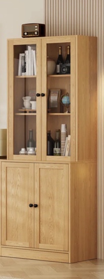 71'' Kitchen Pantry With Bookcases Finish: Wood