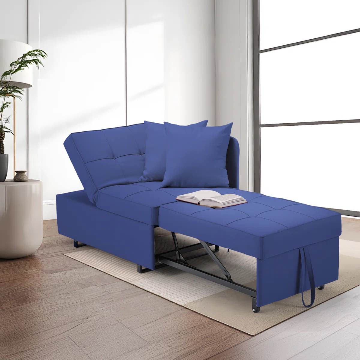 (ONE PIECE ONLY, INCOMPLETE) 70" Upholstered Convertible Sleeper Sofa, 5-Position Adjustable Backrest Pull Out Sofa Bed, Fold Out Chair Bed For Living Rooms, Apartments