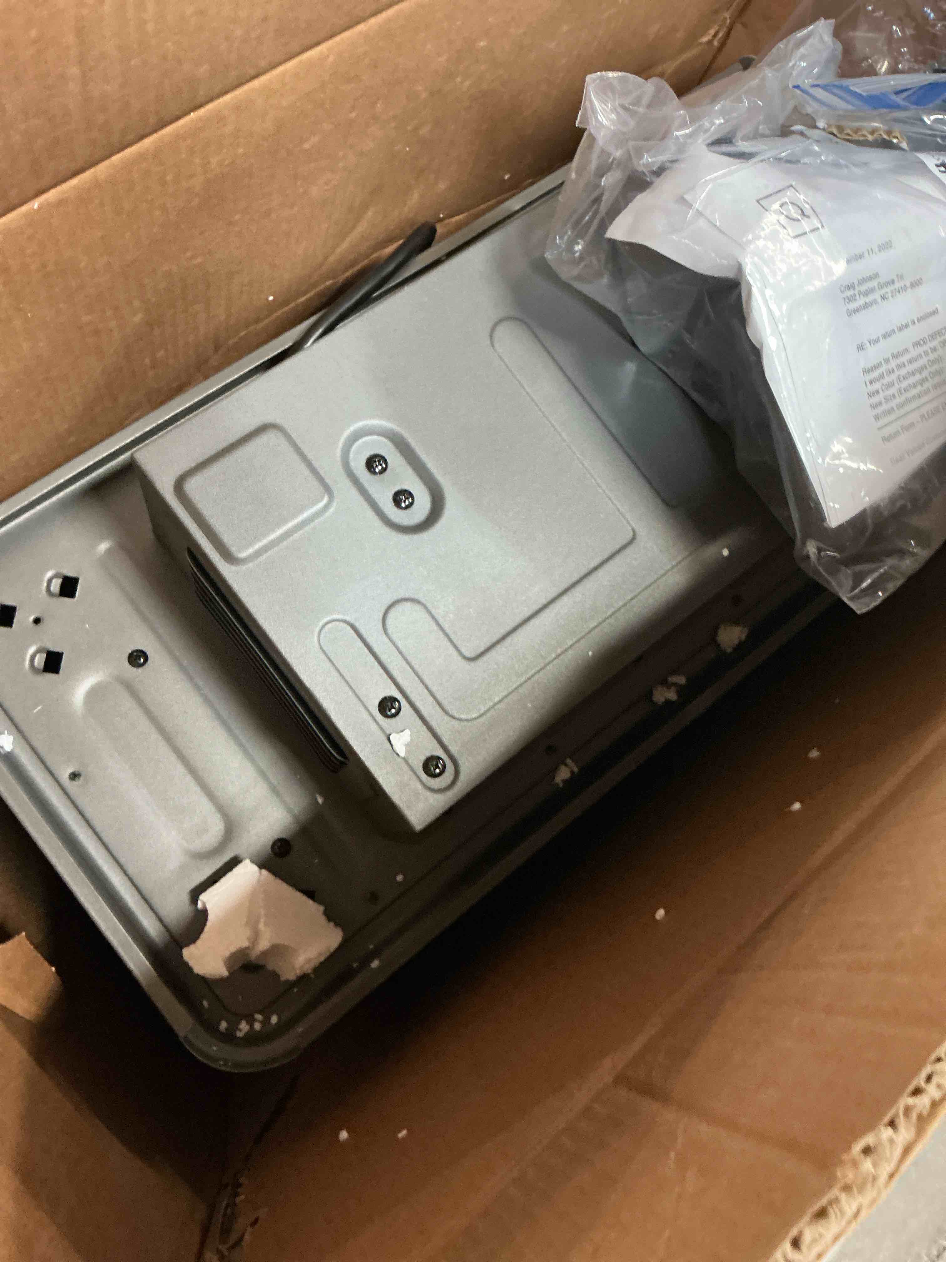 Condition photo showing As Is for duraflame INFRARED QUARTZ ELECTRIC STOVE HEATER: metal grey 