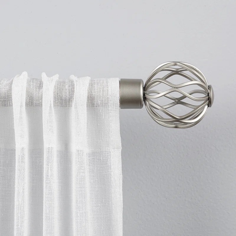 Idalia Adjustable 36'' to 72" 1" Single Curtain Rod