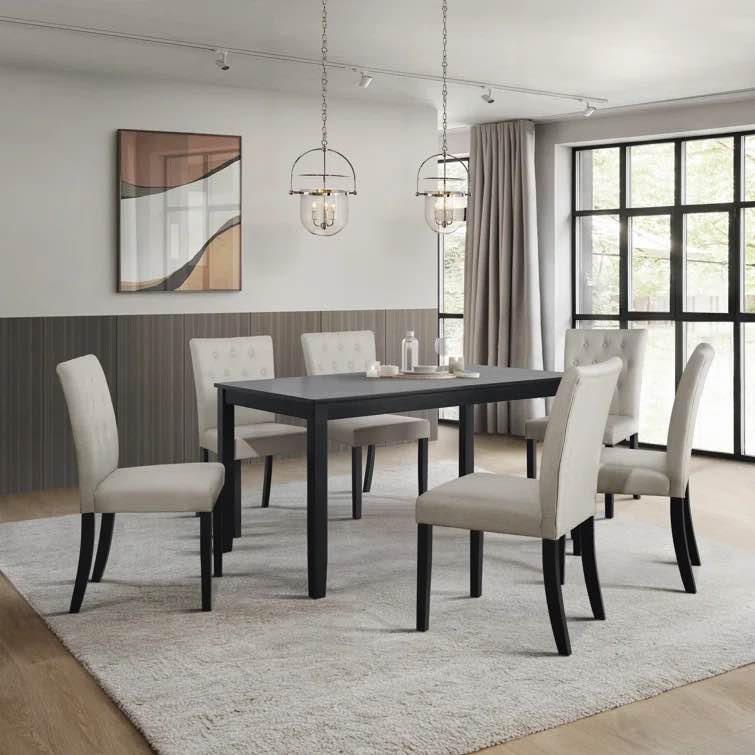( two chairs) Asuncin Rectangular 35.43'' L x 59.05'' W Dining Set