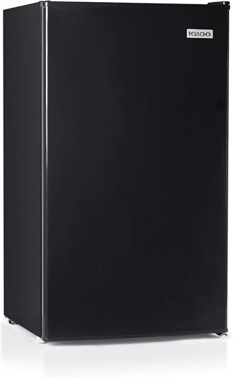 black refrigerator with freezer lgloo