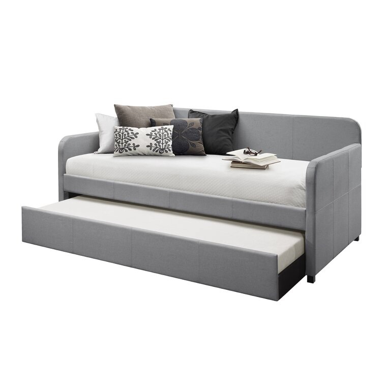 Plunkett Tiara Upholstered Daybed with Trundle Box A (Side Panels, Slats, Leg)