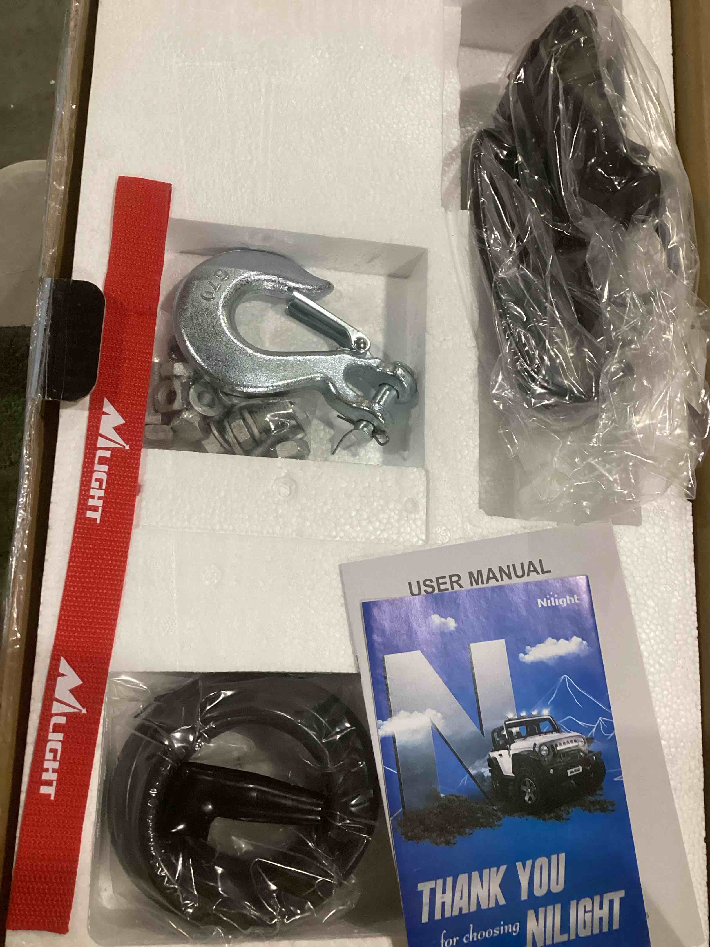 Nilight 12V Electric Winch for Jeep UTV Trailer Boat Offroad Towing ATV Winches 12000LBS IP68 Winch with Synthetic Rope Fairlead Wired Wireless Remote 12V 12000 lbs