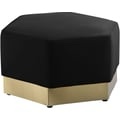 600 black-c Arev 47.75” wide velvet ottoman