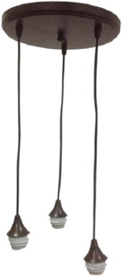 Portfolio 3-Light Mini Pendant Fitter BRONZE Model #0212650
