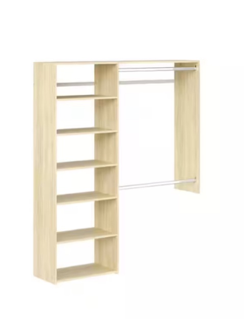 Essential 36 in. W - 60 in. W Harvest Grain Wood Closet System
