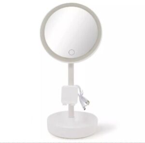 LED Mirror with Phone Holder