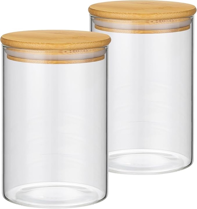  Glass Storage Jars with Lids