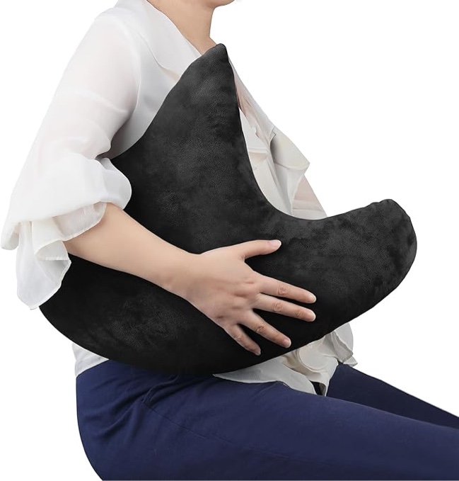 Shoulder Surgery Pillow, Rotator Cuff Pillow, Side Sleeper Pillow for Neck and Shoulder Pain and Shoulder Relief (Black)