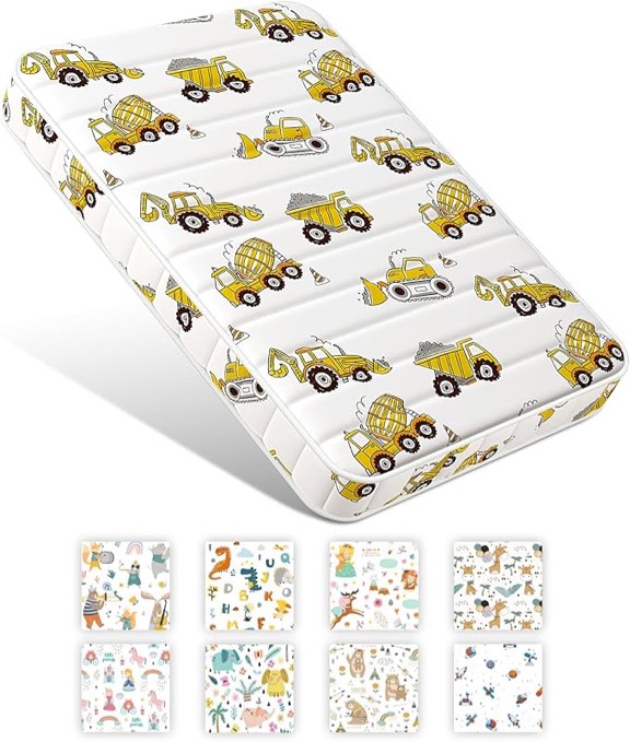Moonlight Family Noiseless Pack n Play Mattress, 38”x26” Premium Foam Portable Pack and Play Mattresses, Odorless & Steady Playard Mattress fits ONLY Playpens (28.5 * 39.5"), Truck