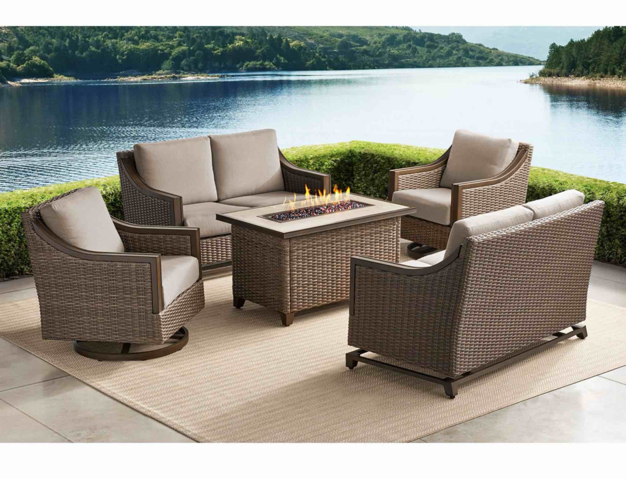 High End Fire Pit Patio Set