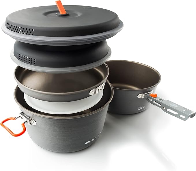 GSI Outdoors, Pinnacle Base Camper, 8-Piece Camp Cookset