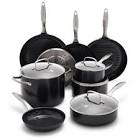 GP Black Pro Infinite8 Ceramic Nonstick 13 Piece Set, Hard Anodized, Stainless Steel Handle, Saute and Saucepans, PFAS-Free