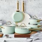 GreenPan Reserve 10pc Hard Anodized Healthy Ceramic Nonstick Cookware Set Julep Green