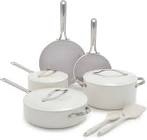 GreenPan Nova 10-Piece Cookware Pots and Pans Set Oprah’s Favorite Things 2024 PFAS-Free Ceramic Nonstick Fry Sauté Stockpot Utensils Lids Induction Suitable Dishwasher Oven Safe Clay