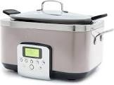 GreenPan 6qt Ceramic Slow Cooker Cloud Cream: Nonstick, Digital Timer, Reheat & Warm, Dishwasher-Safe, 8 Settings