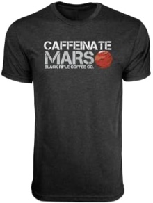 Black Rifle Coffee Company Caffeinate Mars T-Shirt, Vintage Black, 3XL