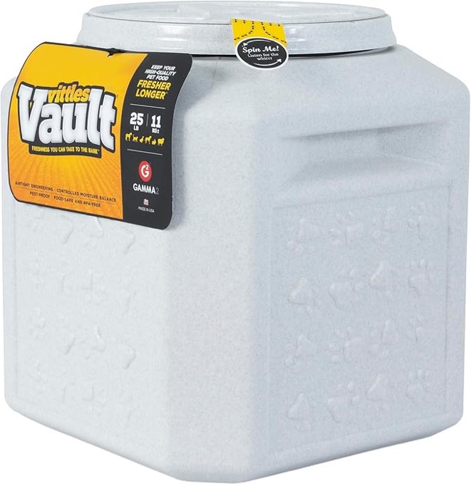 Gamma2 Vittles Vault Dog Food Storage Container, Up To 25 Pounds Dry Pet Food Storage, Made in USA