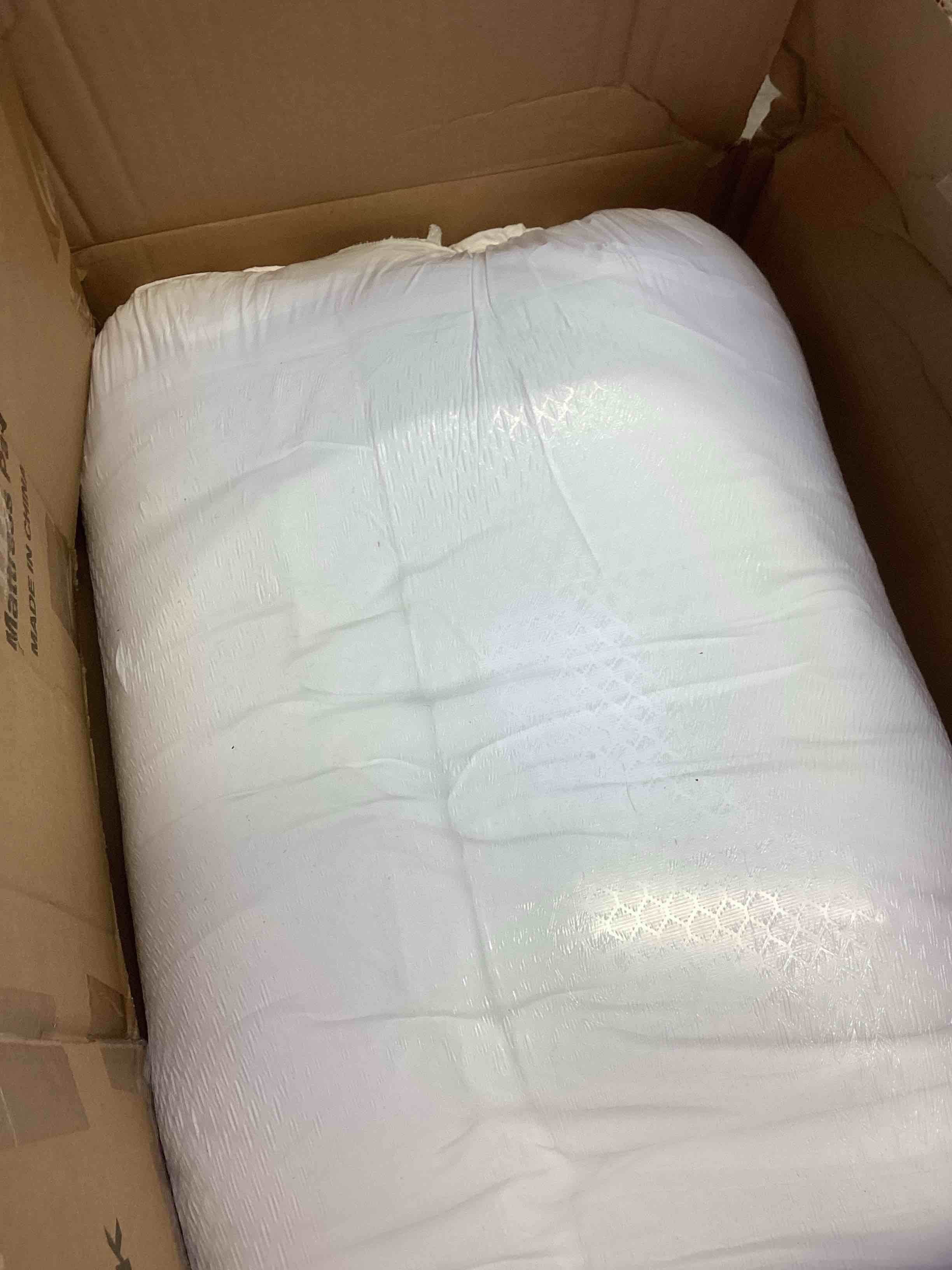 Condition photo showing As Is for Kamila Quilted Fitted Mattress Pad Cotton Top 8-21" Deep Pocket, Overfilled Down Alternative Filling King 
