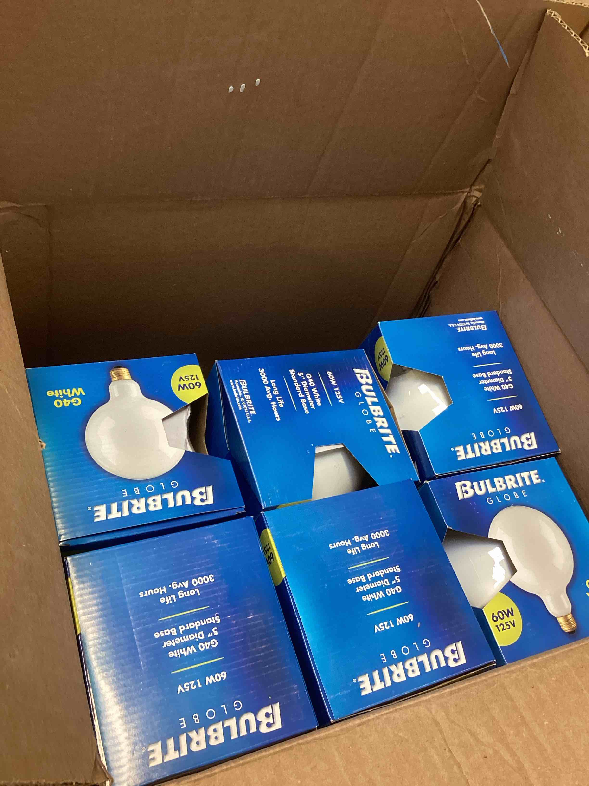 Condition photo showing Good Condition for 60-Watt Warm White Light G40 (E26) Medium Screw Base Dimmable Clear Incandescent Light Bulb, 2700K (12-Pack)