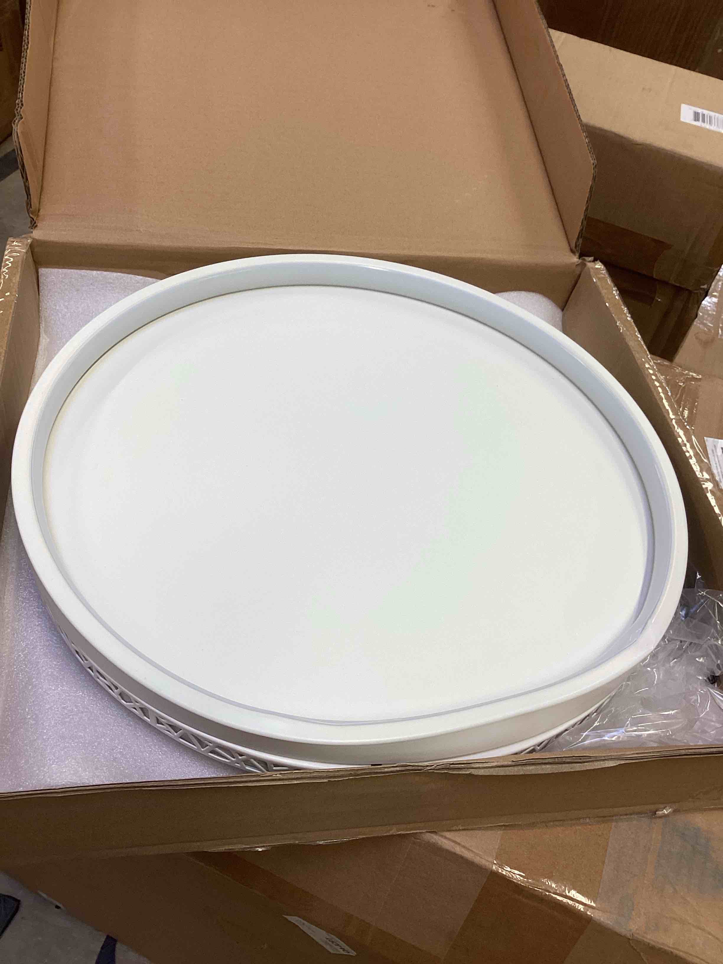 Condition photo showing As Is for Deontee Modern Dimmable LED Flush Mount Ceiling Light with Remote Control