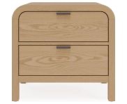 modus furniture drake 2 drawer nightstand w/usb in timber nkzy81