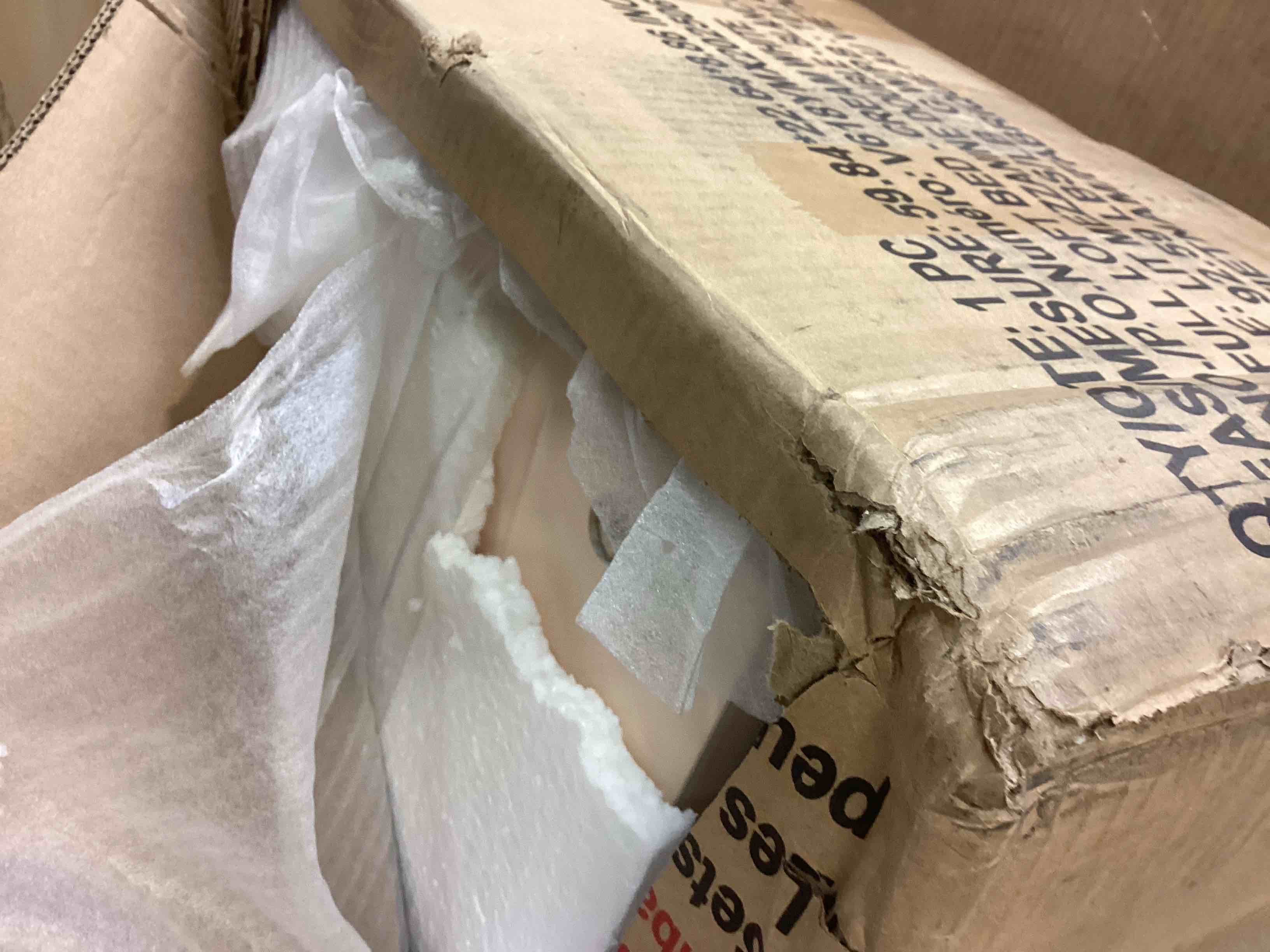 Condition photo showing As Is for (incomplete box 3 of 3) Kalirose Full Size Loft Bed With Staircase, Storage Cabinets, Curtain