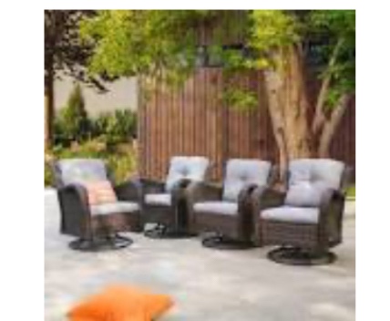 HapLife Bucket Chair Rattan Chair Set of 2