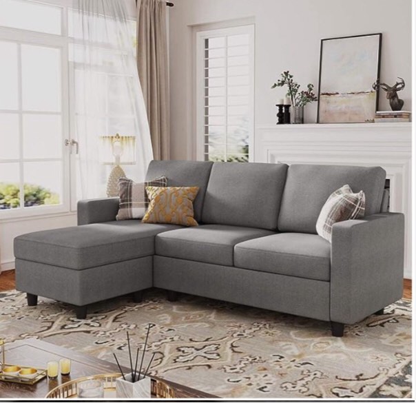 D76813-3 ARMREST L/R HONBAY Convertible Sectional Sofa, Convertible, (incomplete only box 3 of 3)