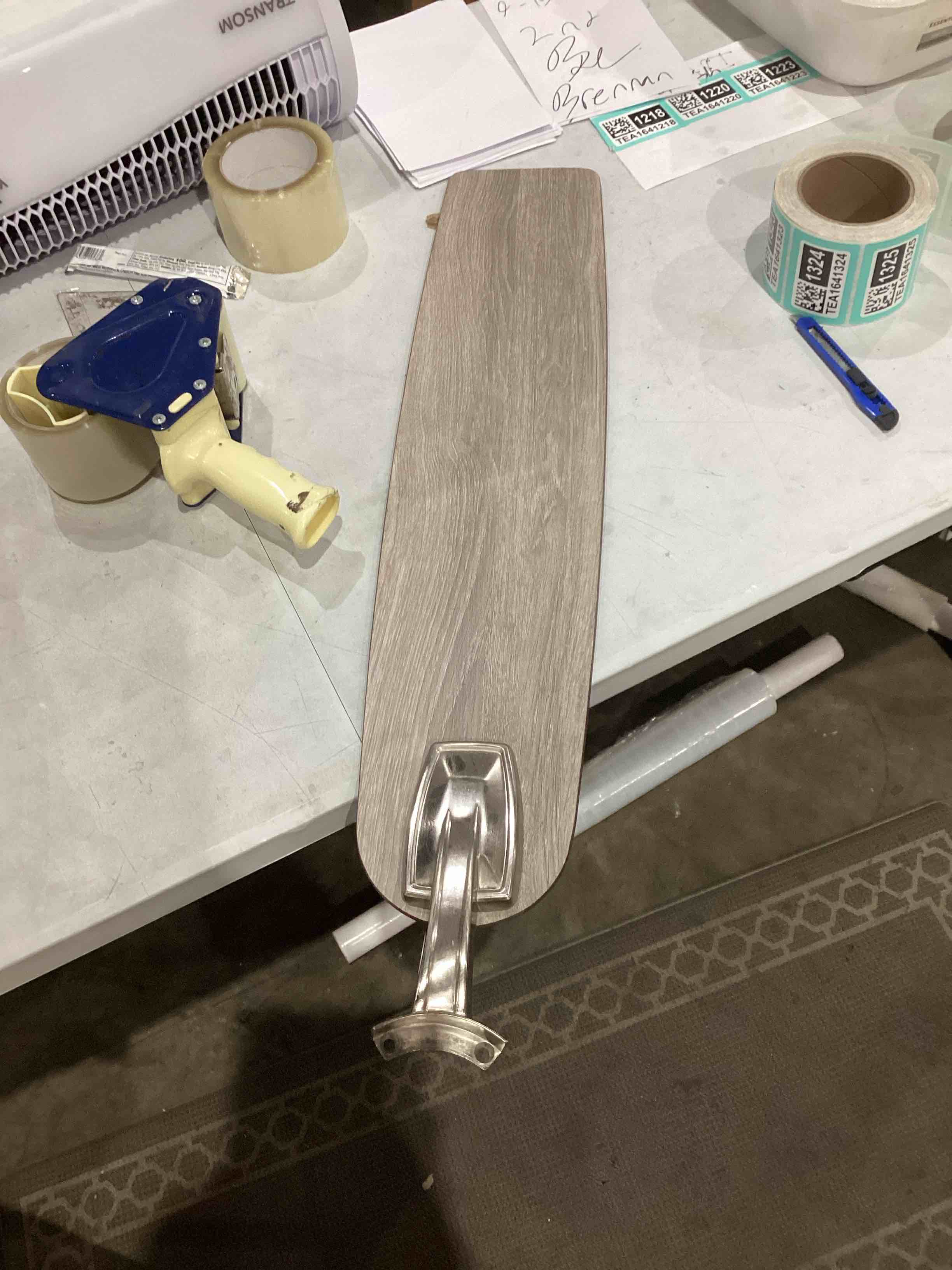 5 - around 2ft ceiling fan blades