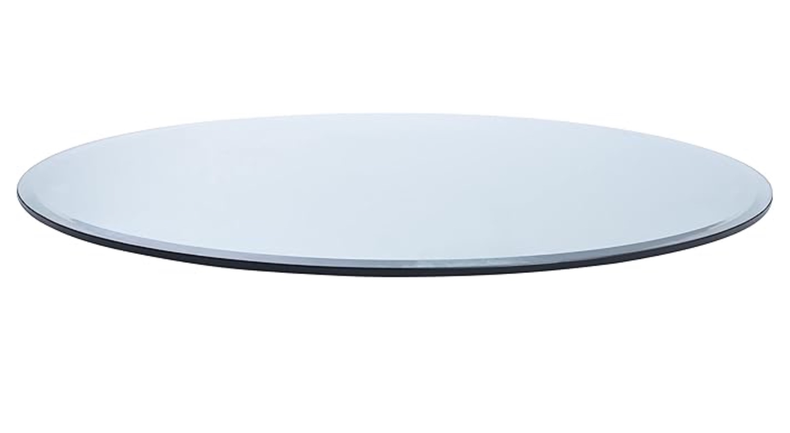 (1/2)48" (8 mm) round clear glass table top with connector to base