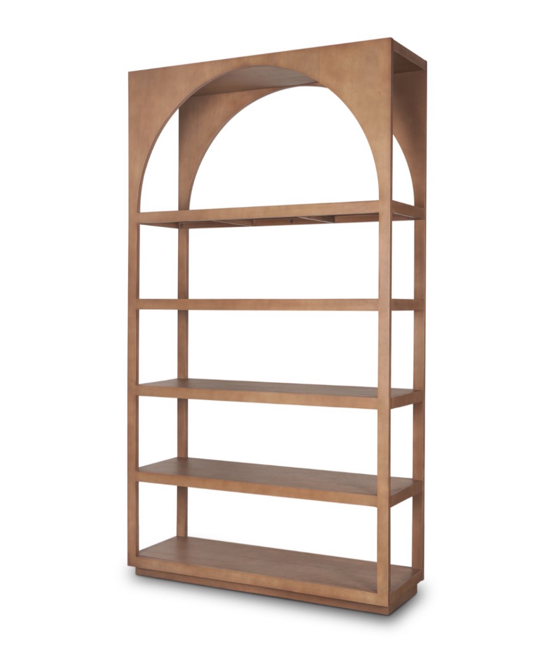 READ DESCRIPTION!!   70579-AB?? - Bela Arched Shelving Unit Medium Brown Wood