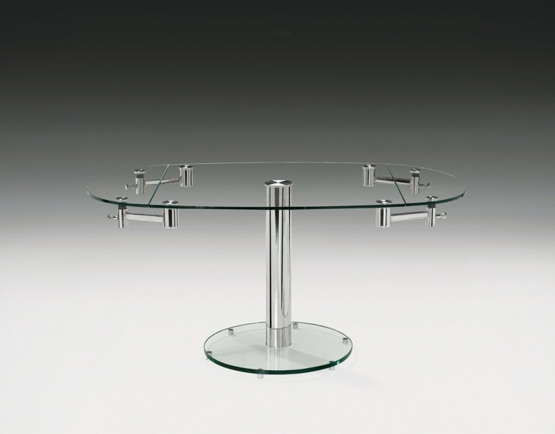 INCOMPLETE Avonda Extendable Dining table GLASS FLOOR BASE ONLY!