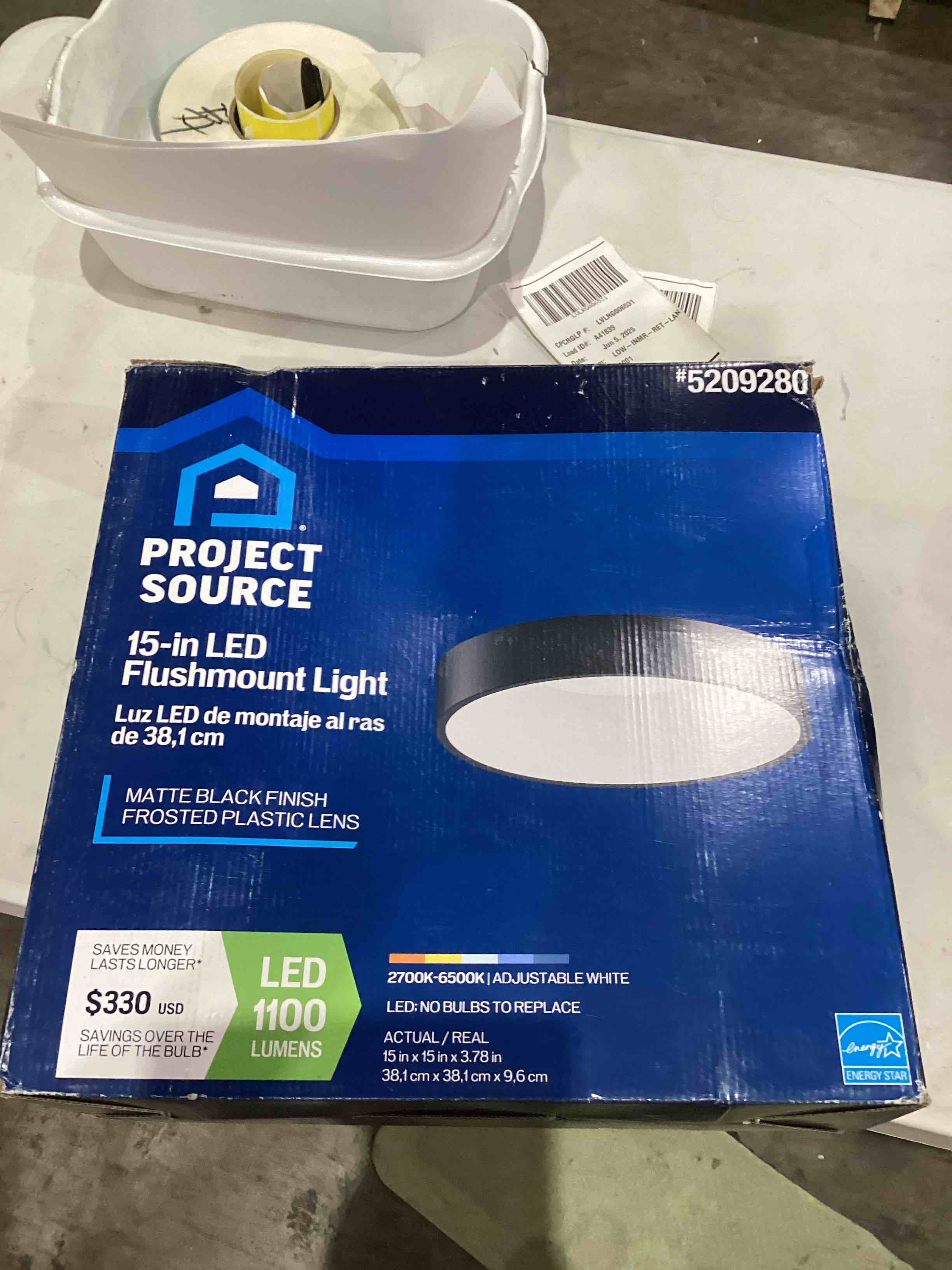 Project Source 15-in LED Flushmount Light