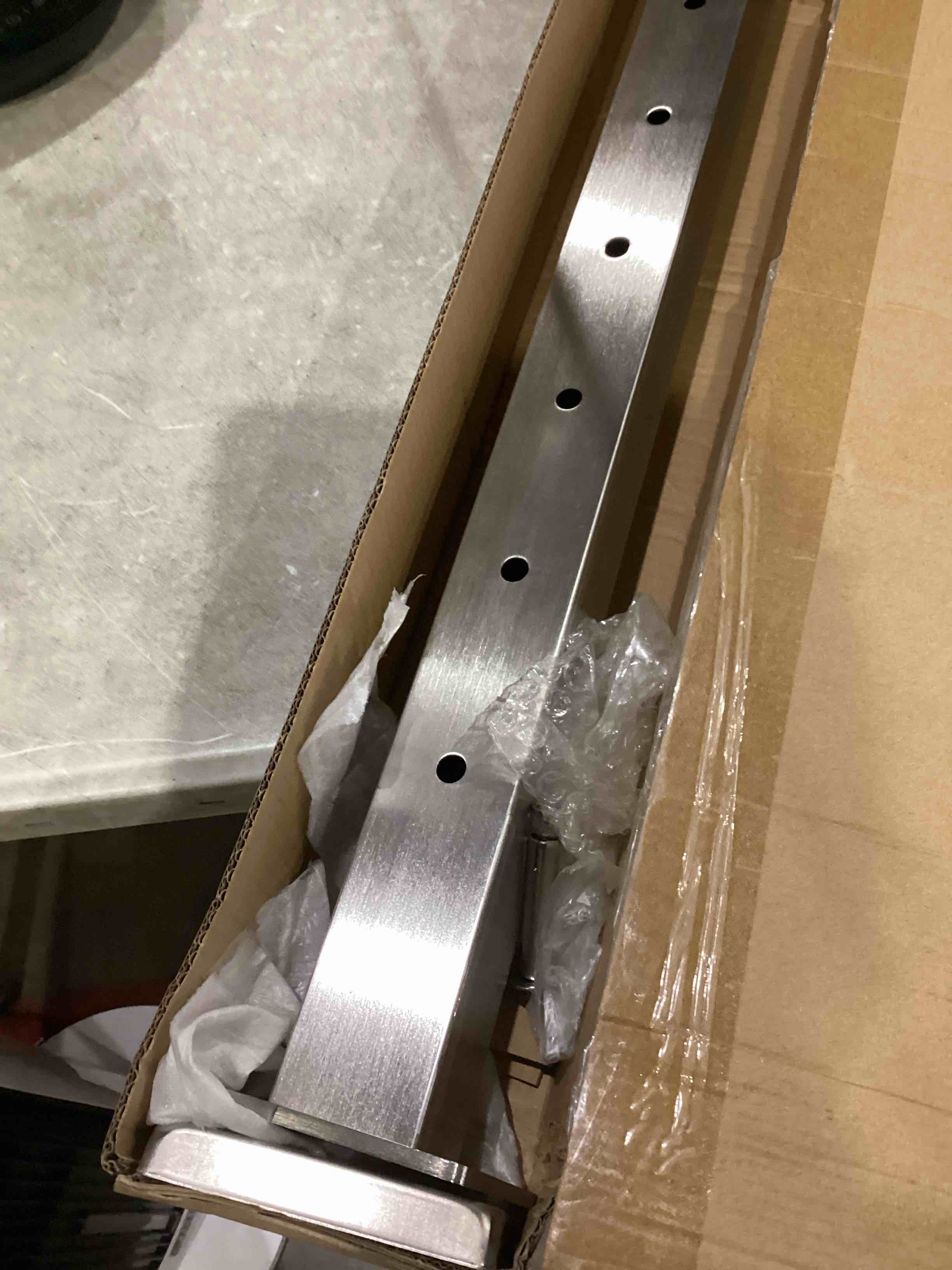 Heavy Duty Stainless Steel 316 Cable Railing Square Surface Mount Post Kit 1/8" 36" Middle