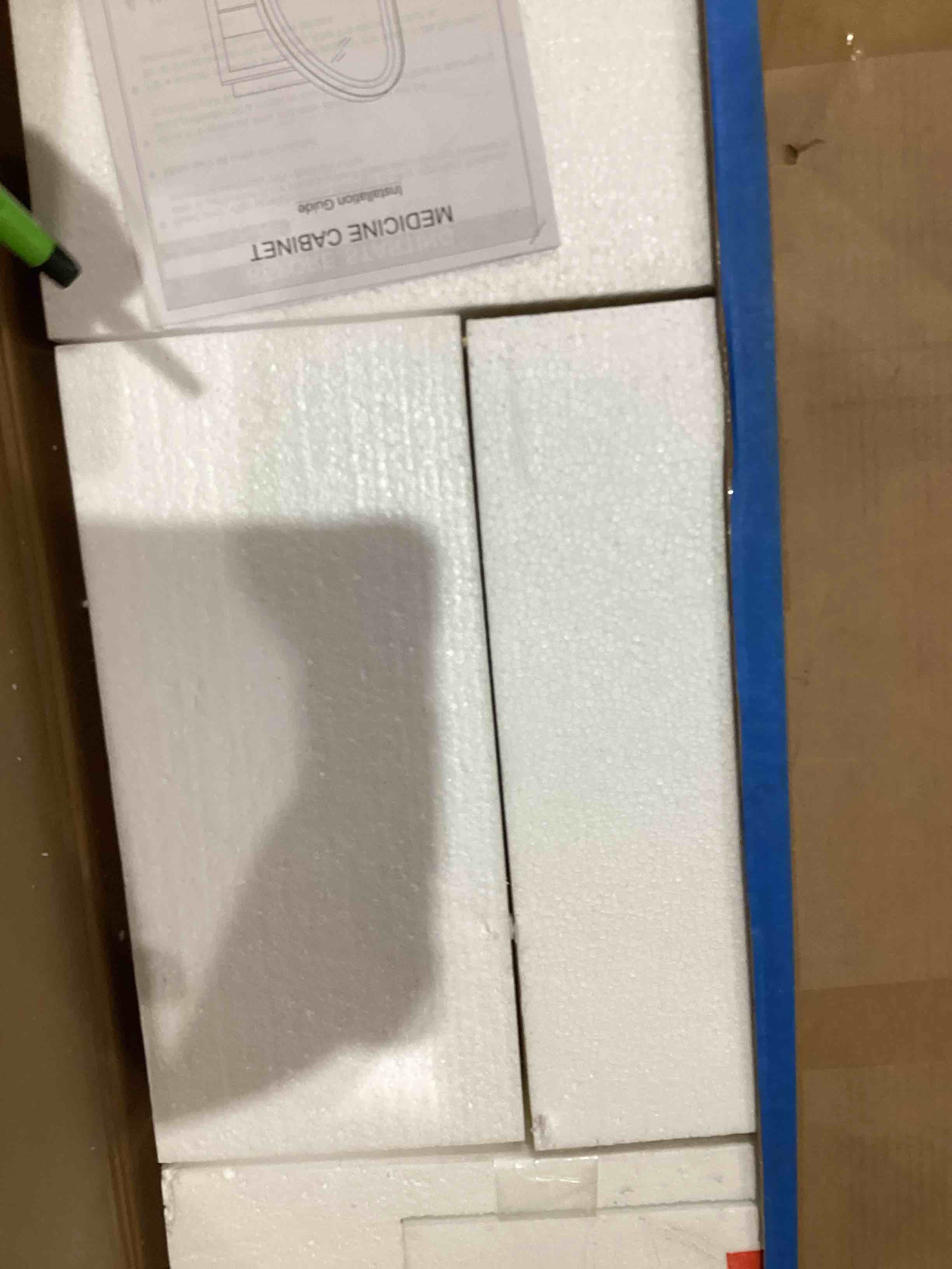 (doesn’t work) 24'' W 36'' H Recessed Framed Medicine Cabinet With LED Mirror