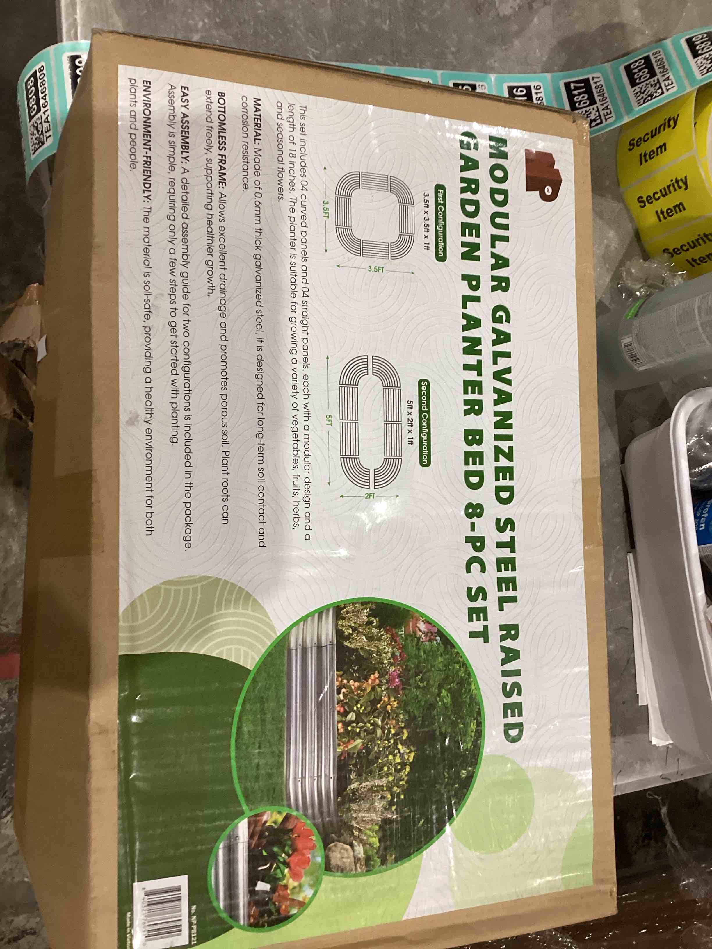 2pcs 72x36x12in galvanized steel raised garden bed, outdoor planter box for easy diy & clean - large metal garden beds for backyards, terraces & balconies