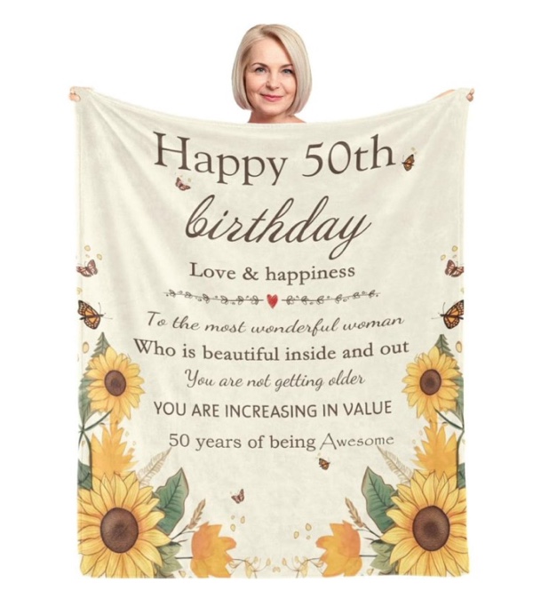 Yibo 90th Birthday Gifts Women Blanket, Gifts for 50th  Birthday for Women 1933 Women Birthday Gifts, 50th Birthday Decorations for Women, Happy 90th Birthday Decorations for Women