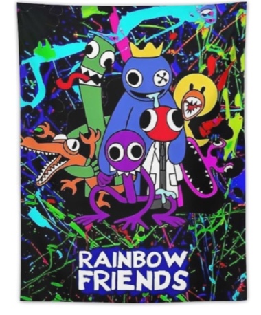 Tapestry Rainbow Friends Wall Hanging Wall Cloth Fabric Poster Wall Decoration Interior Wall Art Wall Decoration Background Cloth Redecoration Room Decoration Divider Decorative Cloth Stylish Multifunctional Bedroom Housewarming Gift Wedding Gift Present