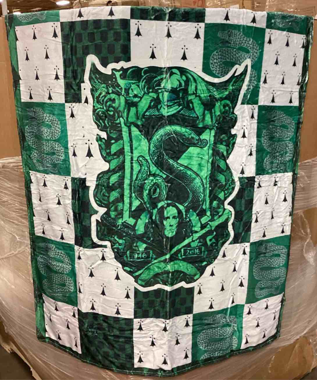 Harry Potter Slytherin Plaid Sigil Blanket 