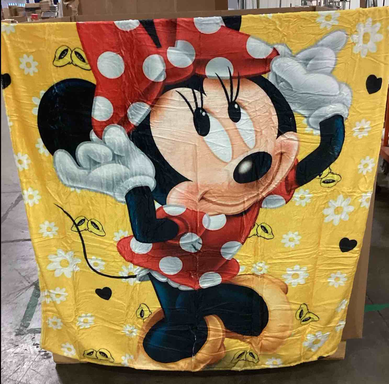 Mini Mouse Yellow Throw Blanket 