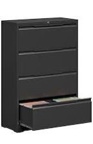 4 Drawer Heavy Duty File Cabinet In Black 